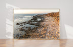 Israeli Holy Land Sunset Seascape Beach - Tel Dor Ancient Ruins Maritime City