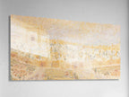 Panoramic Jerusalem Old City Temple Mount Painting Print, Biblical Pilgrimage Wall Art