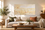Panoramic Jerusalem Old City Temple Mount Painting Print, Biblical Pilgrimage Wall Art