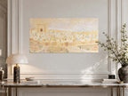 Panoramic Jerusalem Old City Temple Mount Painting Print, Biblical Pilgrimage Wall Art