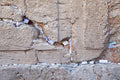 A piece of the Kotel Western Wall with Praying Notes - Jerusalem, Israel Holy Land