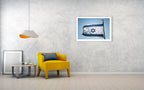 Blue & White Israeli Flag Photography — Jewish Jerusalem — Israeli Flag flapping in Wind With Iron David Star On The Top