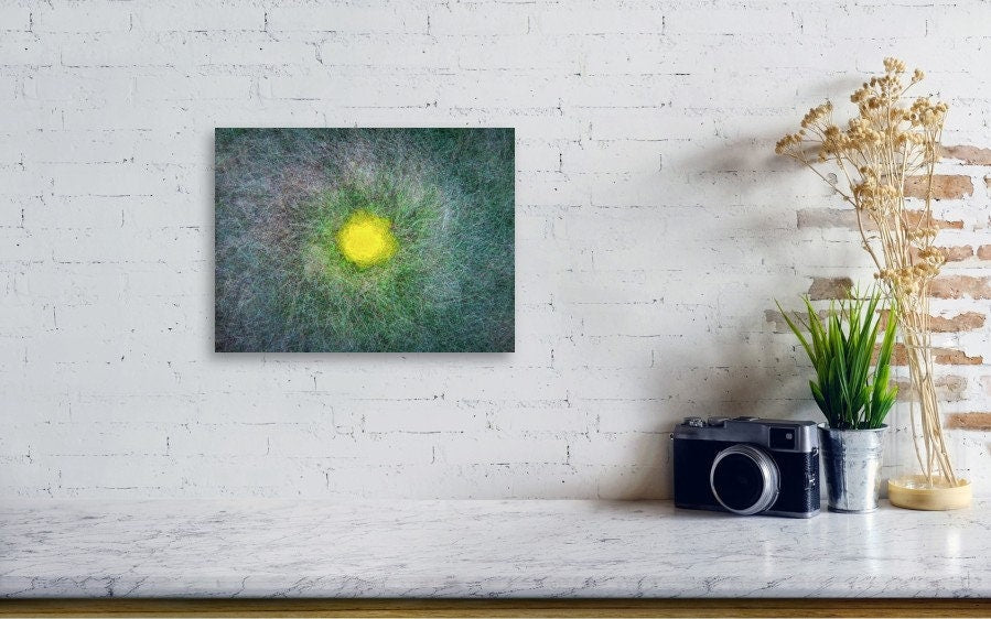 Yellow Flower Impressionist Painting: Abstract Fine Art Canvas Print