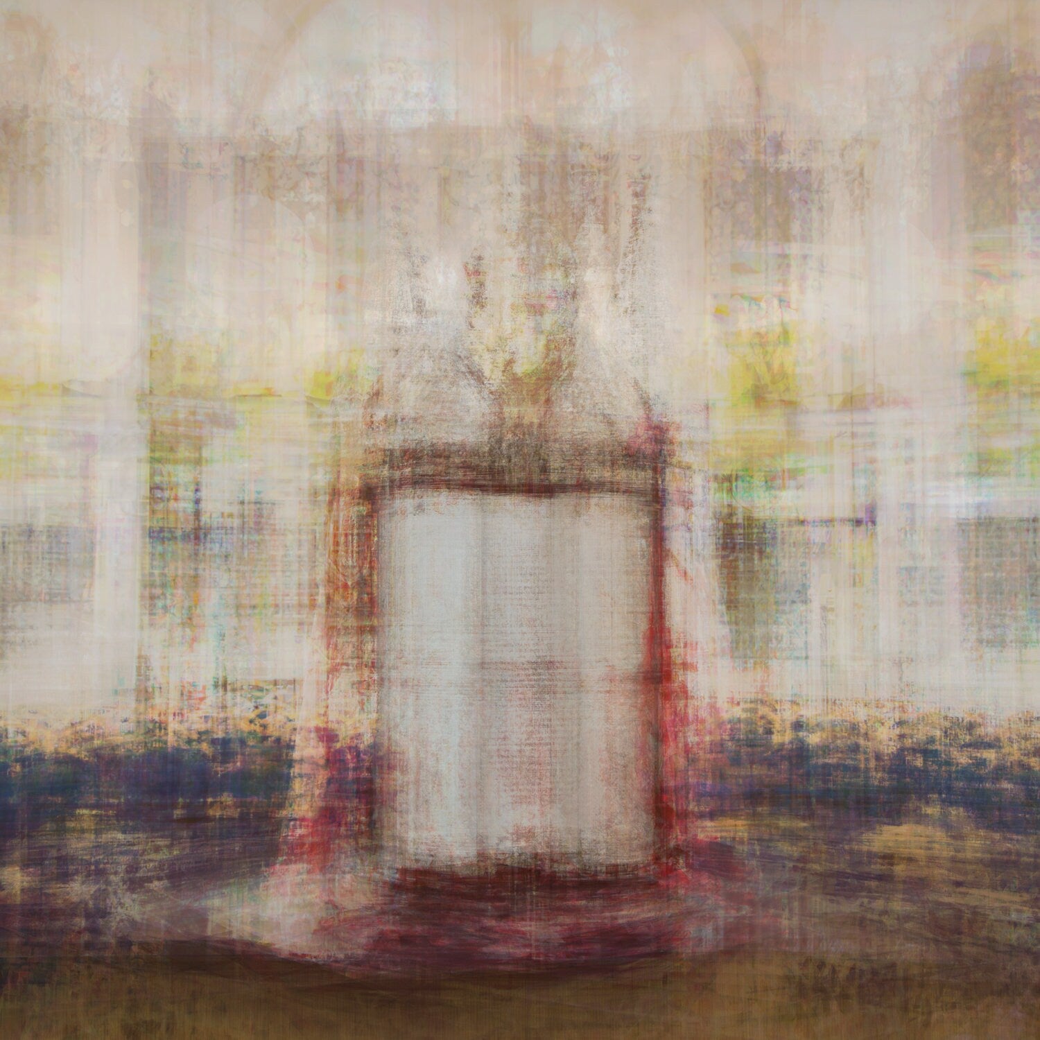 Jewish Old Bible Torah Scroll Opened Painting