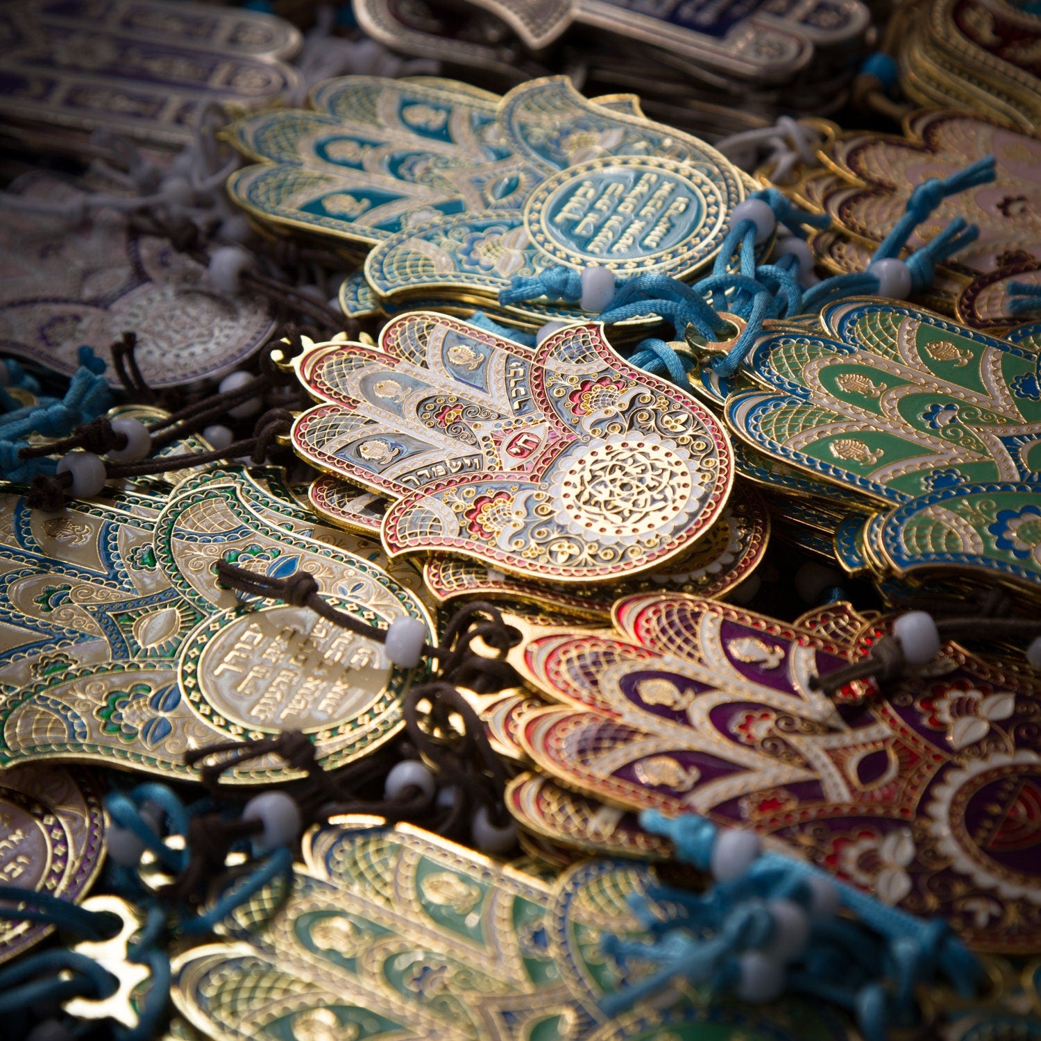 Colorful Israeli Hamsa Hands — Judaica Wall Art Israel Photography