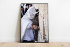Jewish Kotel — Jewish Prayer with Tallit and Tefillin at the Wailing Wall, the Kotel, Jerusalem
