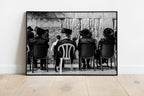 Black and White Jewish Orthodox Prayers Kotel