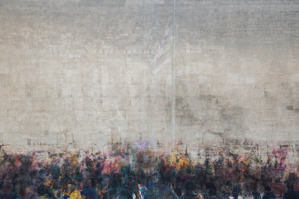 Kotel Western Wall Art: Abstract Triptych Impressionist Painting Print