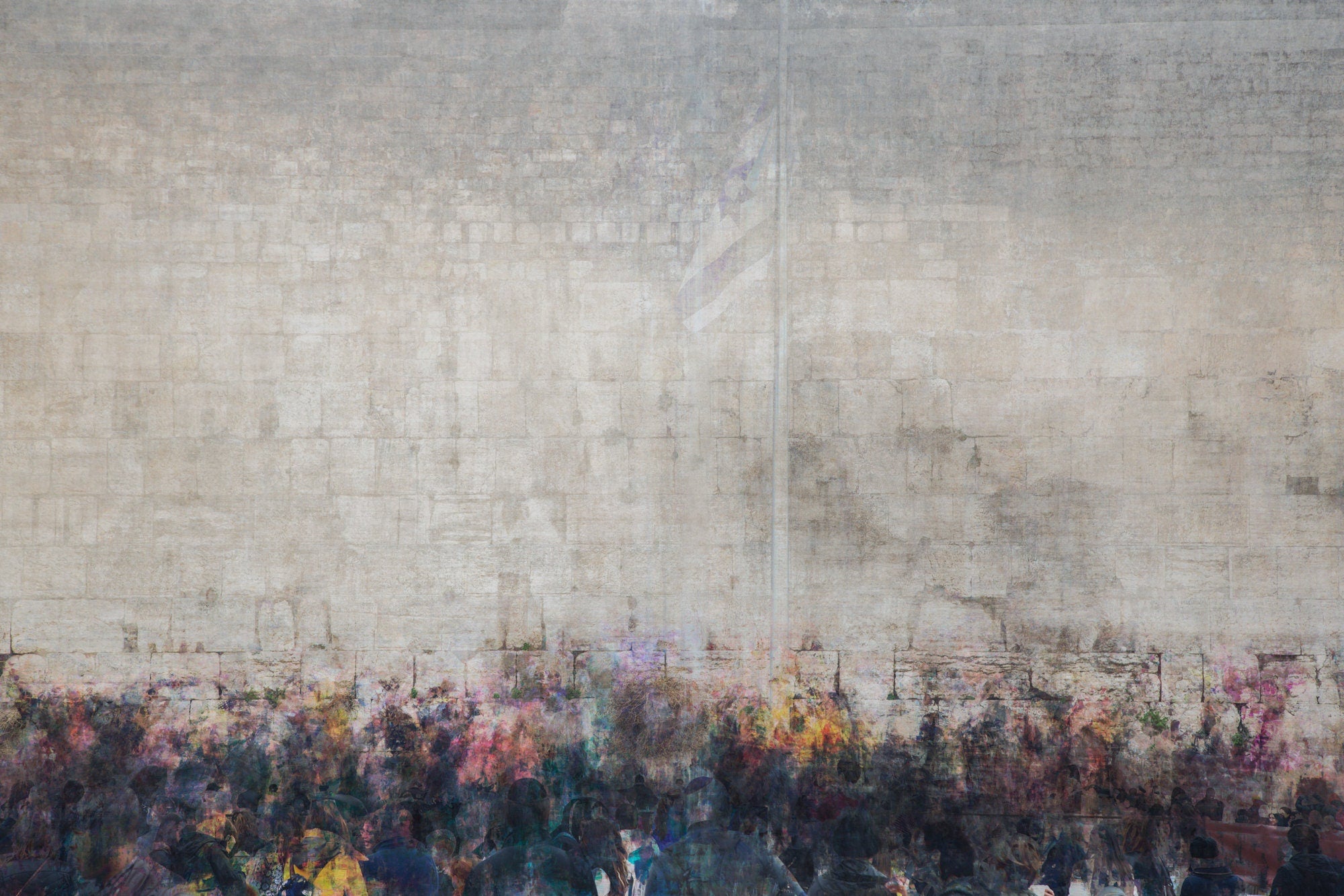 Kotel Western Wall Art: Abstract Triptych Impressionist Painting Print