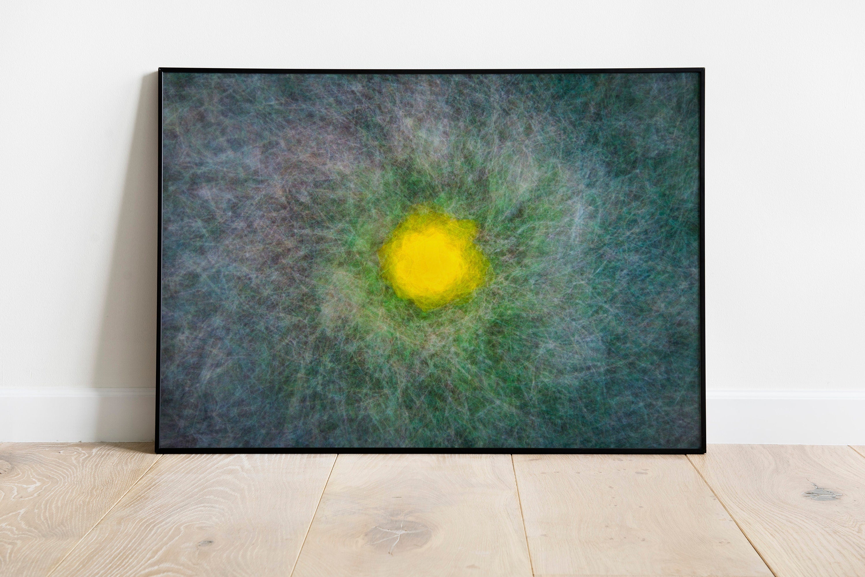 Yellow Flower Impressionist Painting: Abstract Fine Art Canvas Print