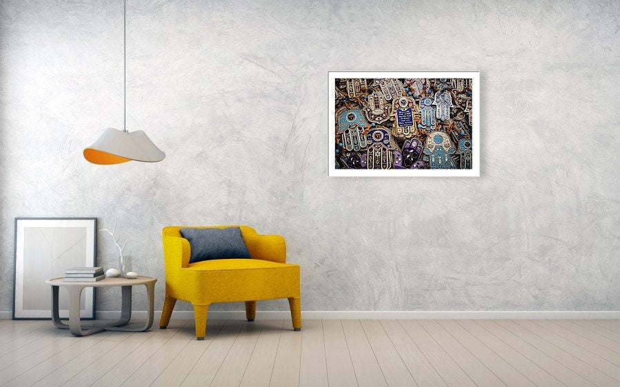 Colorful Israeli Holy Land Hamsa Chai Hands