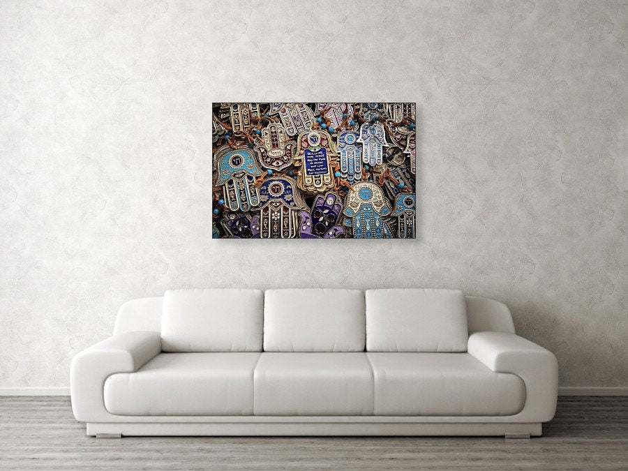 Colorful Israeli Holy Land Hamsa Chai Hands