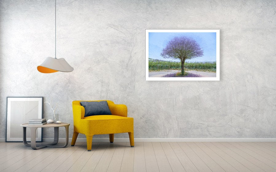 Purple Tree Impressionist Painting — Purple Jacaranda tree