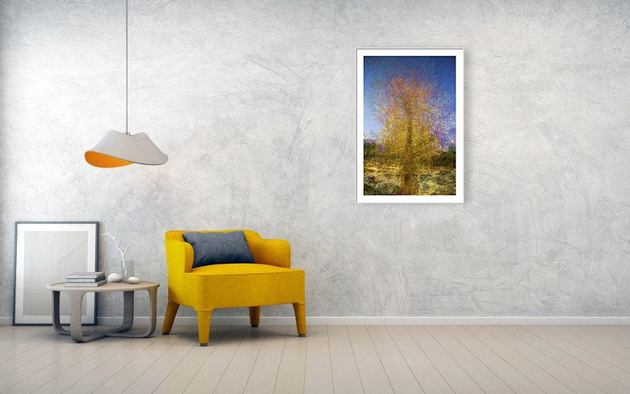 Gold Tree Painting by Night — Canvas
