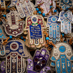 Colorful Israeli Holy Land Hamsa Chai Hands