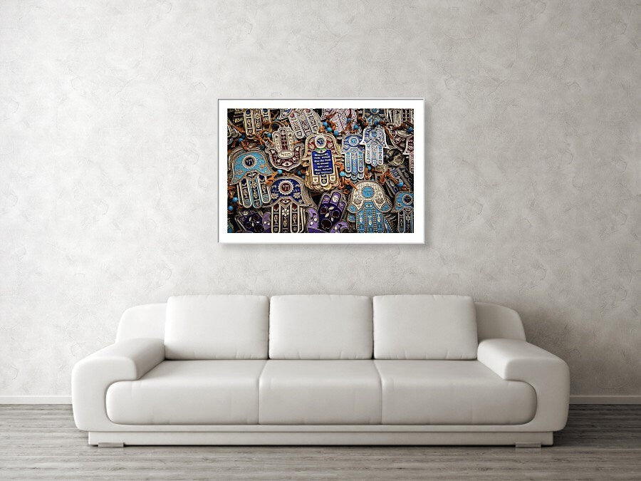 Colorful Israeli Holy Land Hamsa Chai Hands