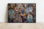 Colorful Israeli Holy Land Hamsa Chai Hands
