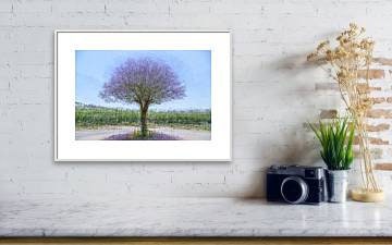 Purple Tree Impressionist Painting — Purple Jacaranda tree