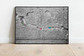 Black and White Jewish Kotel Stone with Colored Prayer Paper Notes between Stones