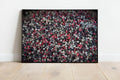 Holy Land Peper Kitchen Wall — Red, Grey and Black Pepper seed at the Mahane Yehuda food Market of Jerusalem