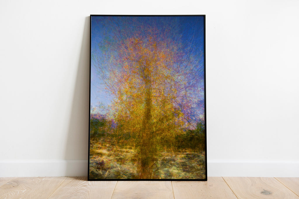 Gold Tree Painting by Night — Canvas