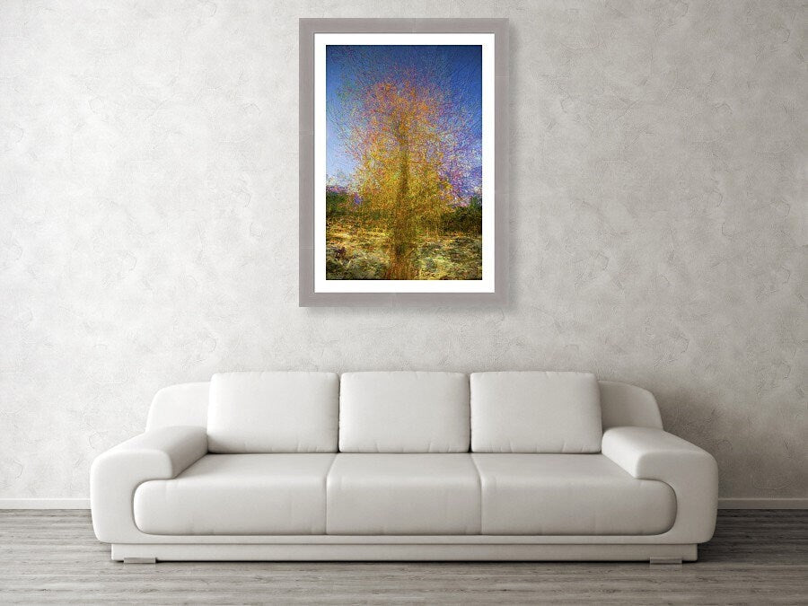 Gold Tree Painting by Night — Canvas