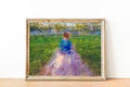 Jewish Child Portrait Impressionist Painting — The Little Prince on a Holy Land Israel Stone