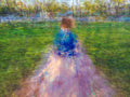 Jewish Child Portrait Impressionist Painting — The Little Prince on a Holy Land Israel Stone