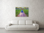 Jewish Child Portrait Impressionist Painting — The Little Prince on a Holy Land Israel Stone