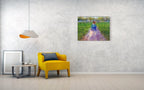 Jewish Child Portrait Impressionist Painting — The Little Prince on a Holy Land Israel Stone