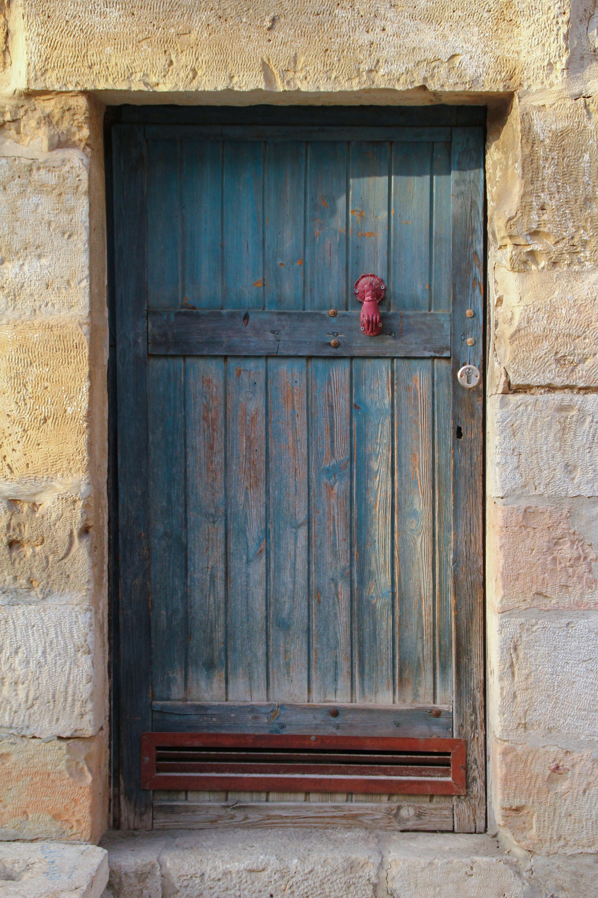 Jerusalem Green Door with Red Hand