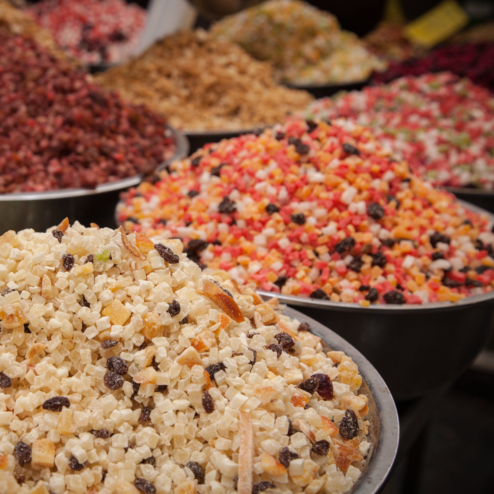 Jerusalem Food Market Exotic Fruit Tea Print: Machane Yehuda Colorful Kitchen