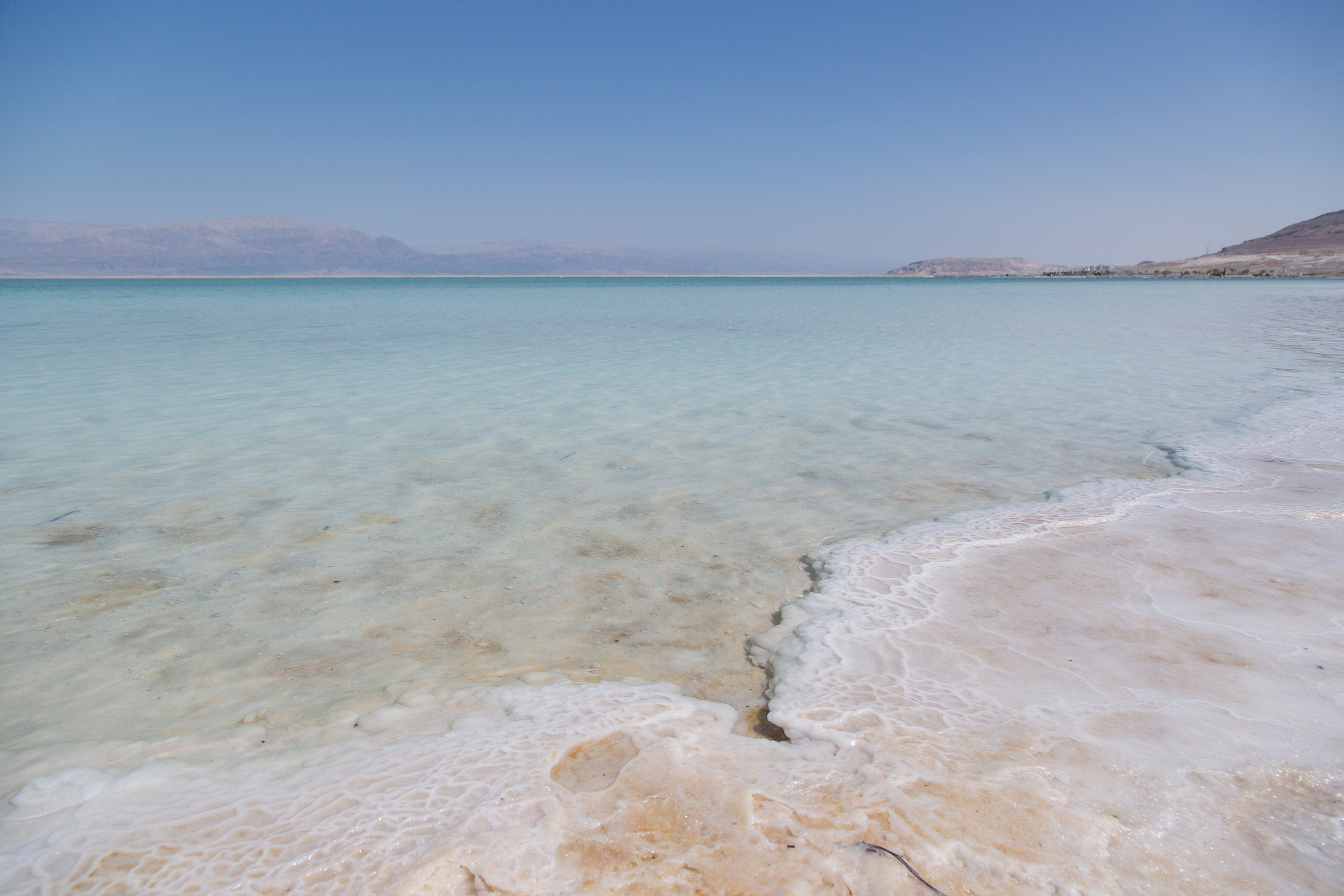 Israeli Seascape — Israeli Blue Beach Dead Sea with Salt Sea Minerals