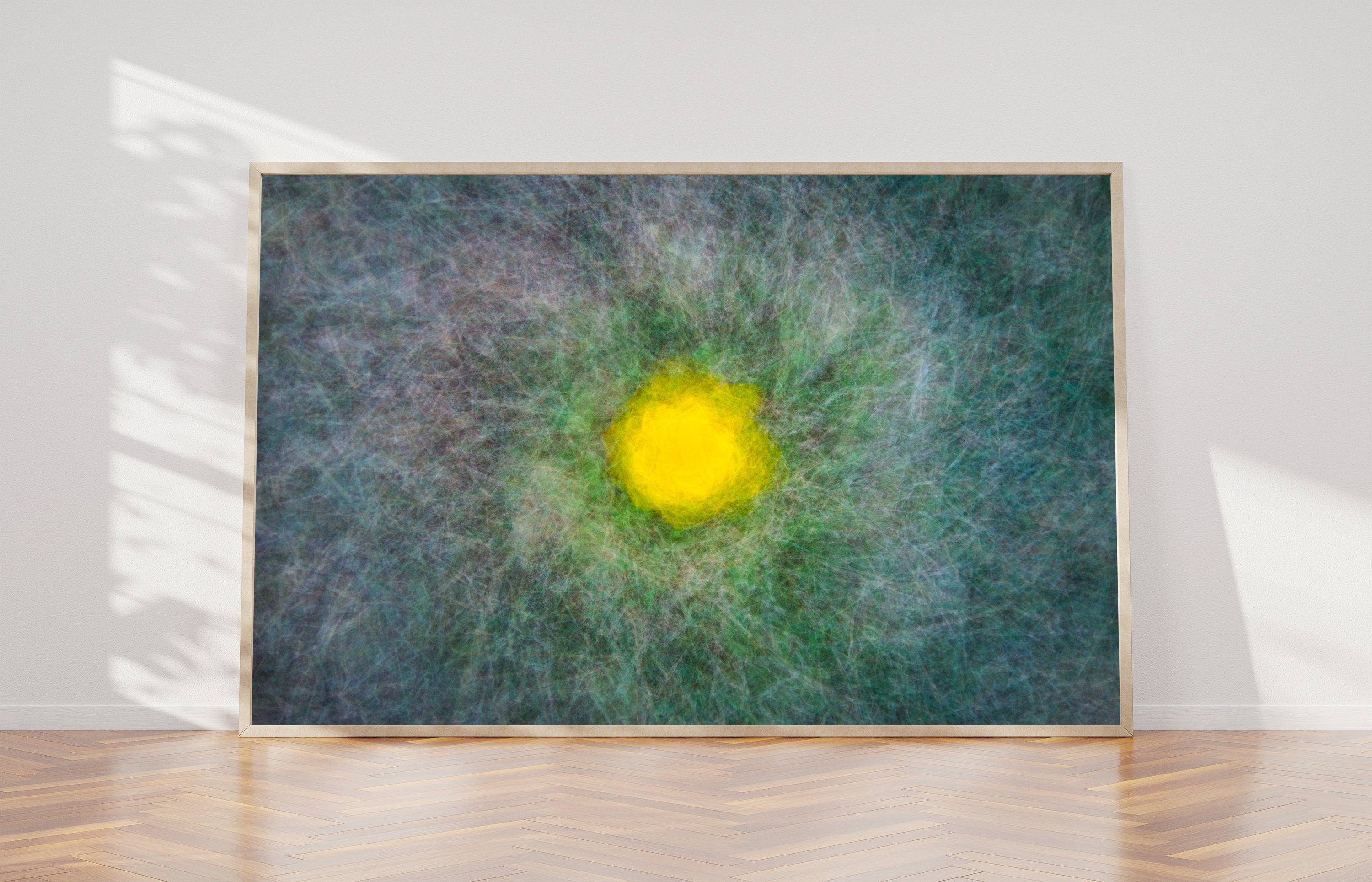 Yellow Flower Impressionist Painting: Abstract Fine Art Canvas Print