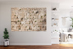 Jewish Kotel Wall Art Print - Green Vegetation on the Western Wall