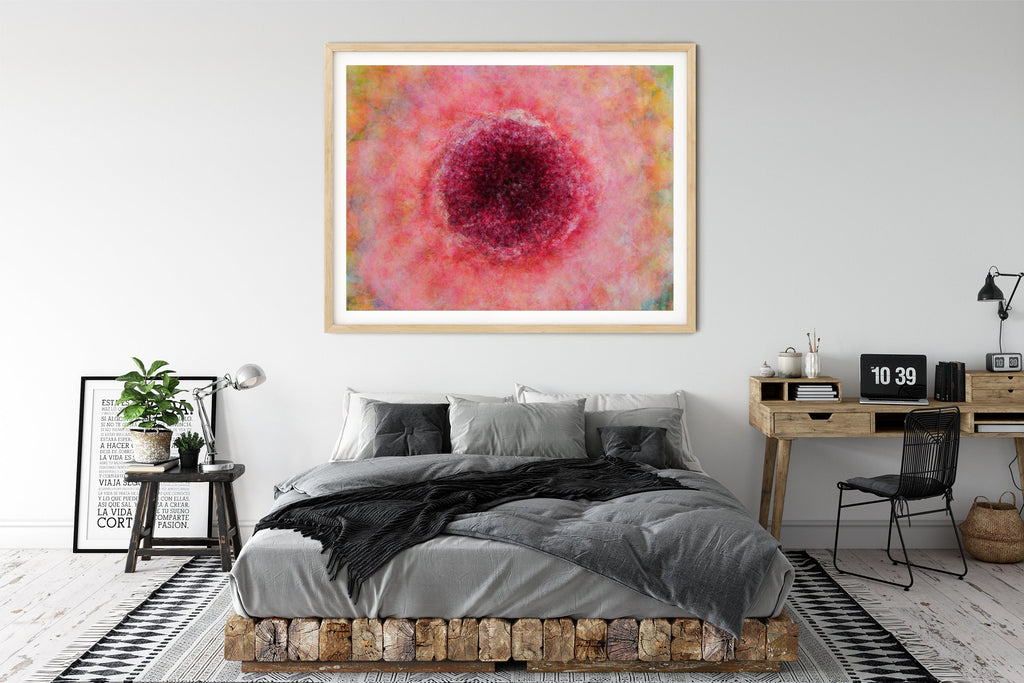 Impressionist Red Pink Pomegranate Painting Canvas Wrap — 7 species of Israel