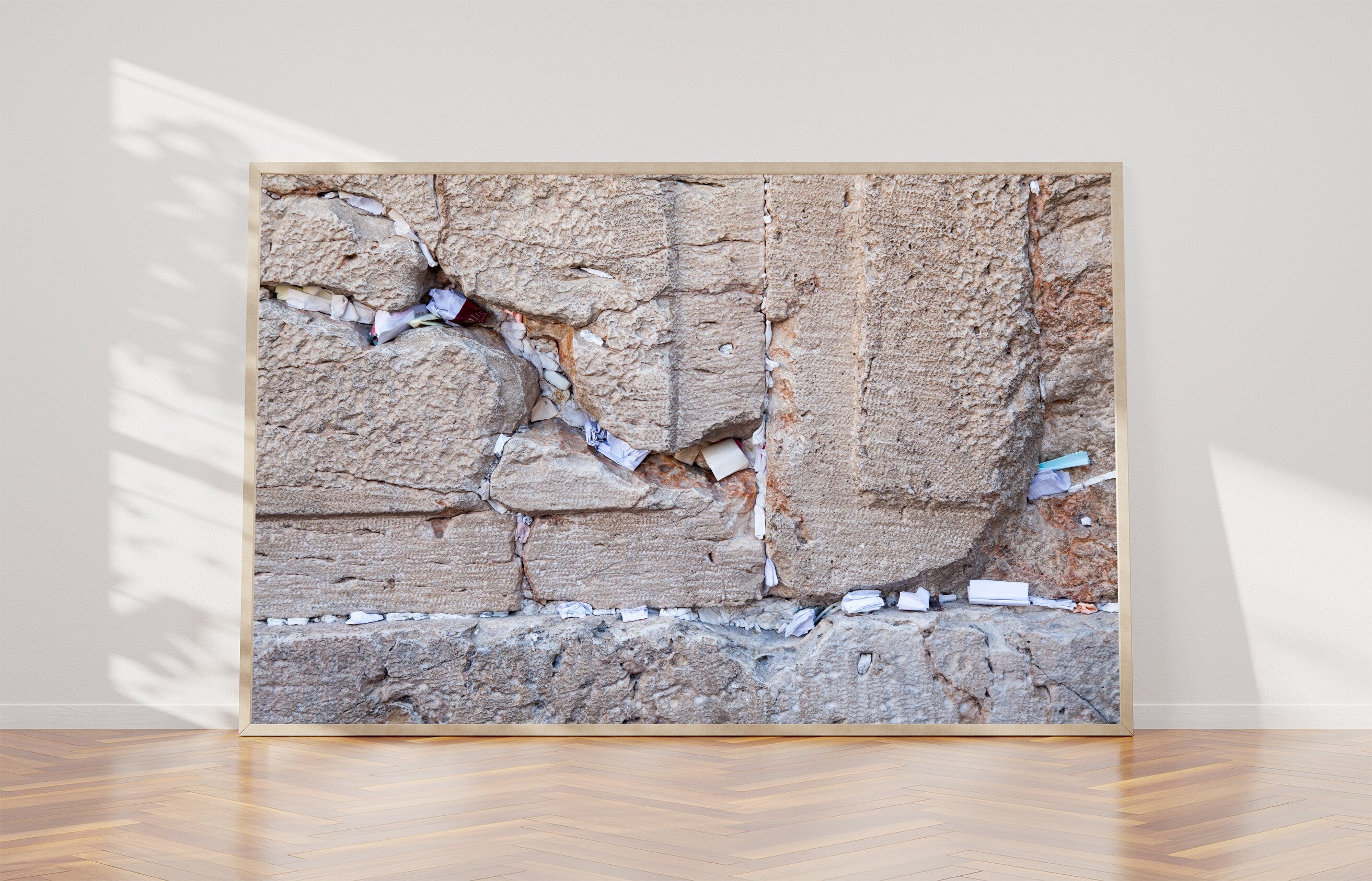 A piece of the Kotel Western Wall with Praying Notes - Jerusalem, Israel Holy Land