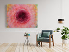 Impressionist Red Pink Pomegranate Painting Canvas Wrap — 7 species of Israel
