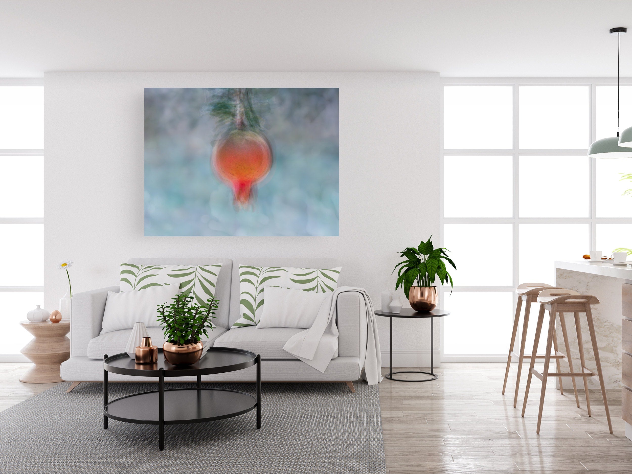 Holy Land Pomegranate Impressionist Painting — 7 species of Israel