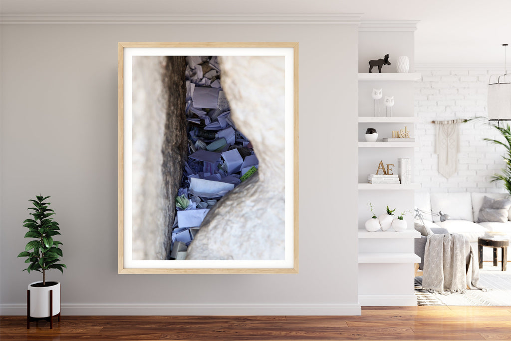 Jerusalem Kotel Western Wall Stone Gap — Prayer Paper Notes Between Stones