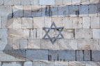 Kotel Western Wall and Holy Land Israeli Blue & White Flag