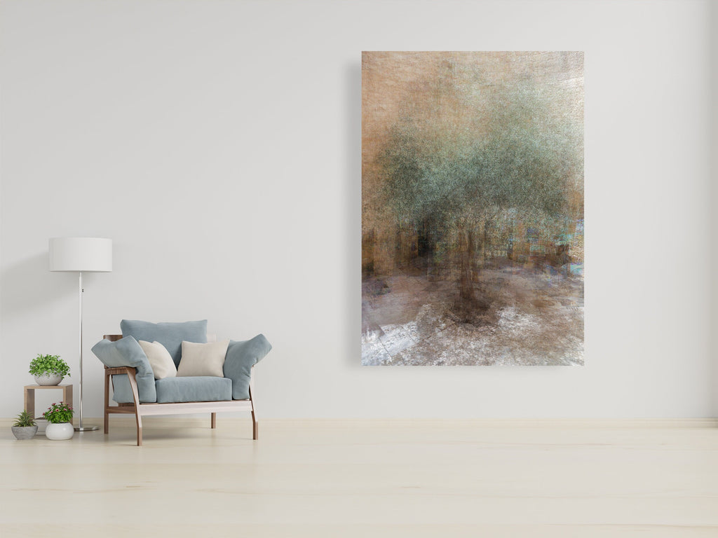 Green Olive Tree Impressionist Painting — Jerusalem Old City — National Tree of Israel — The Promised Holy Land — 7 Species