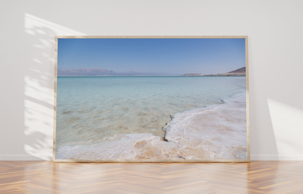 Israeli Seascape — Israeli Blue Beach Dead Sea with Salt Sea Minerals