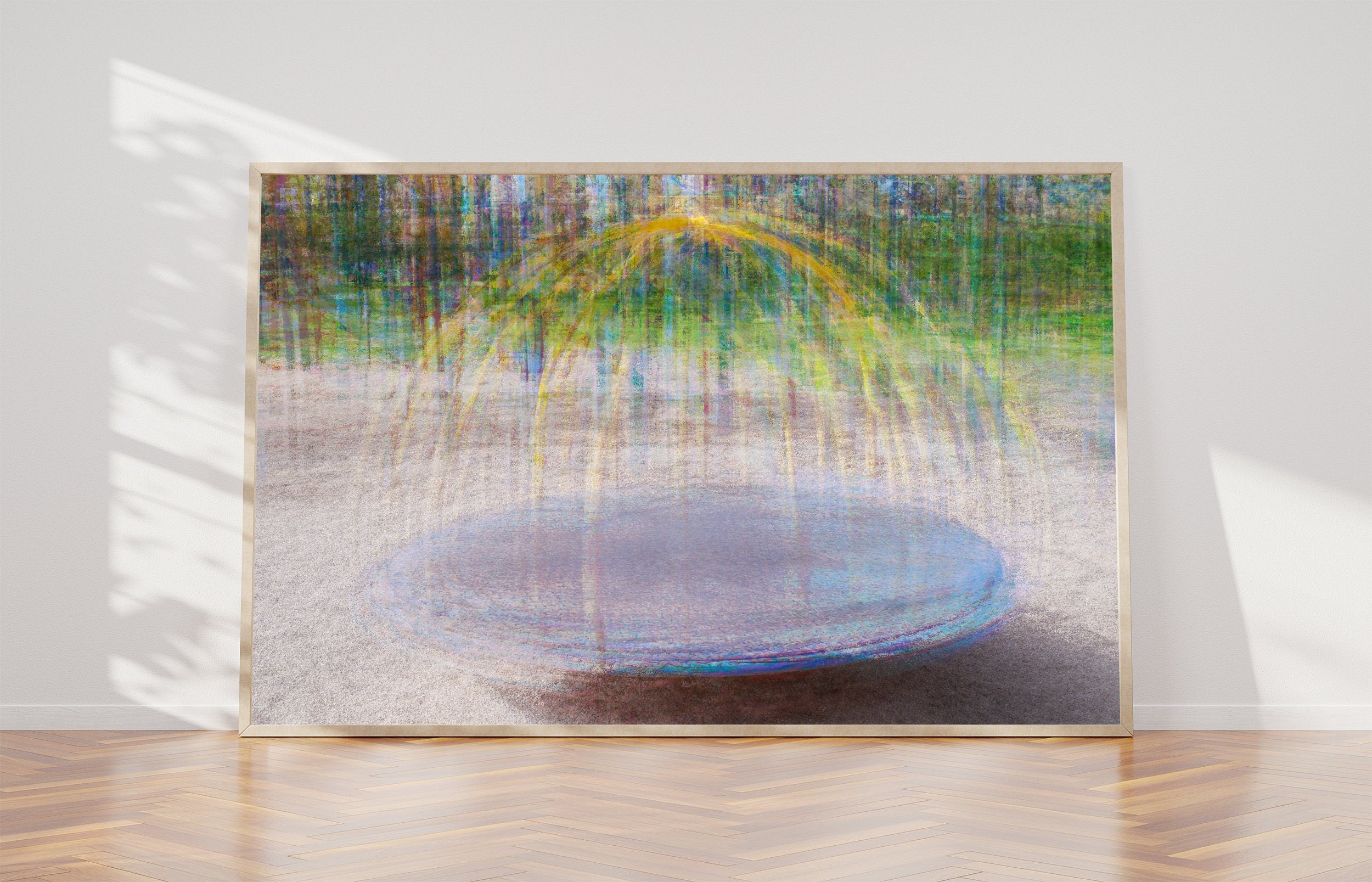 Jewish Wall Art Painting - Colorful Impressionist Round arches - Stretched Canvas Print