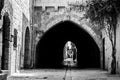 Black and White Jerusalem Old City Jewish Quarter Pedestrian Street
