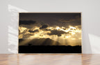 Dramatic Sky and Israeli Holy Land Desert Mountains Sunrise Landscape