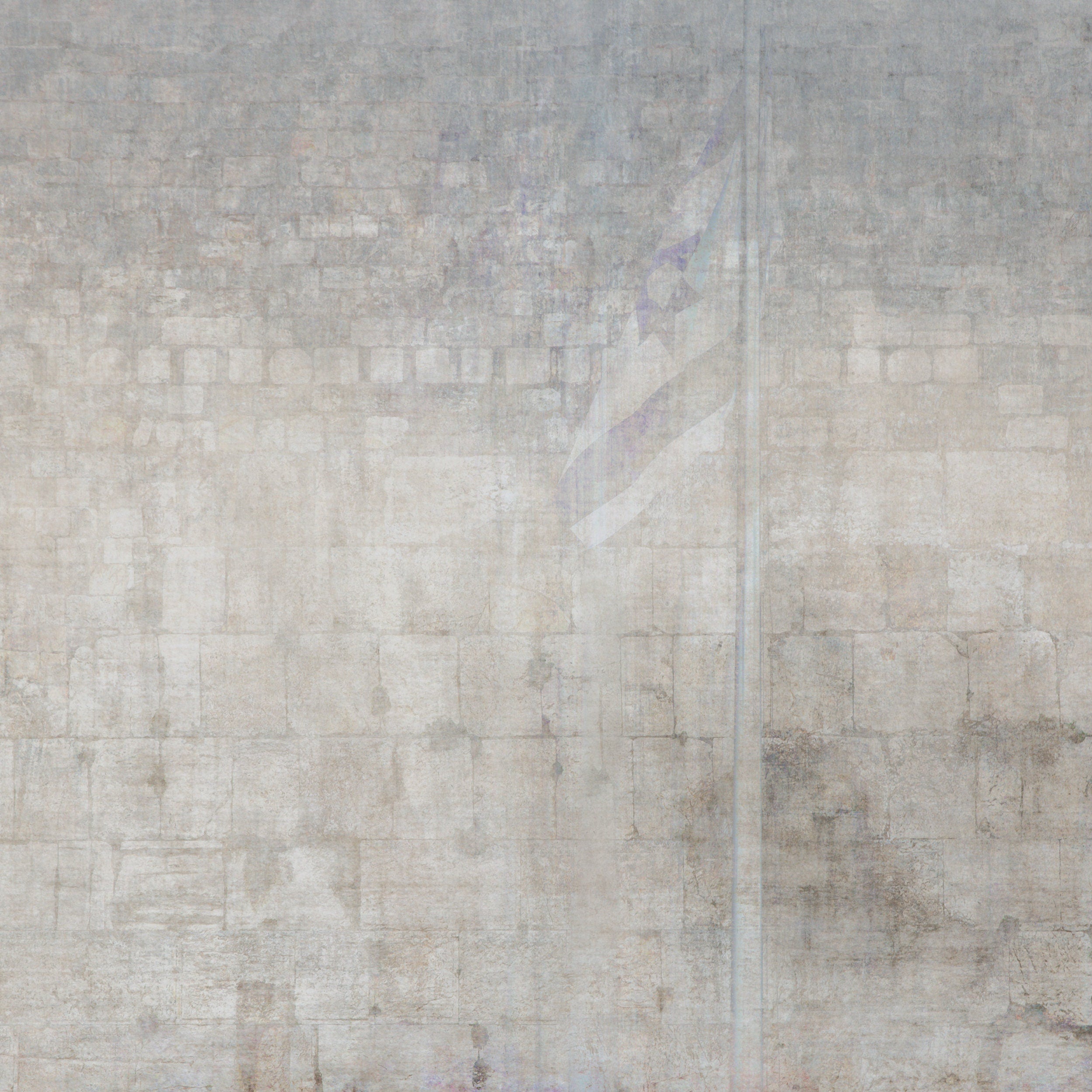 Jewish Kotel Wall Art Painting — the Israeli Flag with the Western Wall (Kosel)