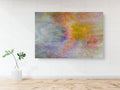 Jerusalem Multicolor Hanukkah Candles Abstract Impressionist Painting — Jewish Holy Land