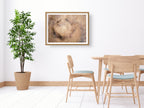 Wood Brown Beige Abstract Jewish Impressionist Painting — Holy Land Artwork