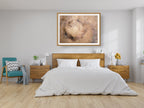 Wood Brown Beige Abstract Jewish Impressionist Painting — Holy Land Artwork